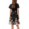 Women's Dress Flared Sleeve Short Sleeve Casual Floral V-neck Dress