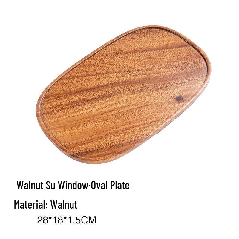 Walnut Wood Oval Serving Tray