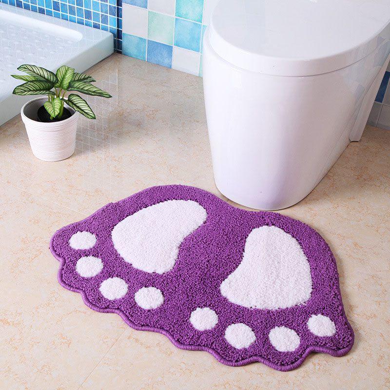 Absorbent Foot Nonslip Shape Bath Bathroom Bedroom Floor Shower Soft Mat Rug