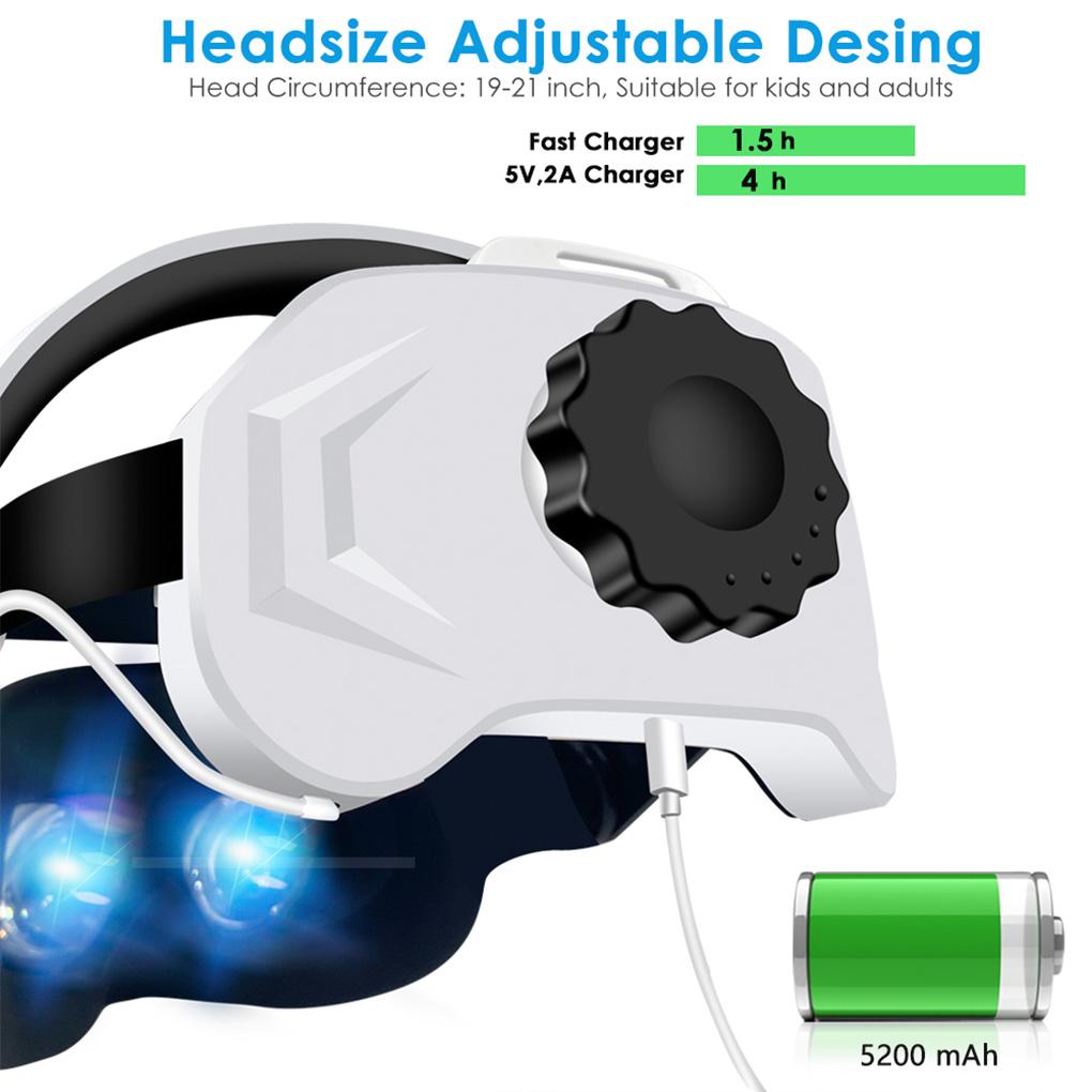 VR Headset Rechargeable Enhanced Adjustable Head Strap Power Bank Headband Support Replacing Bracket Accessory