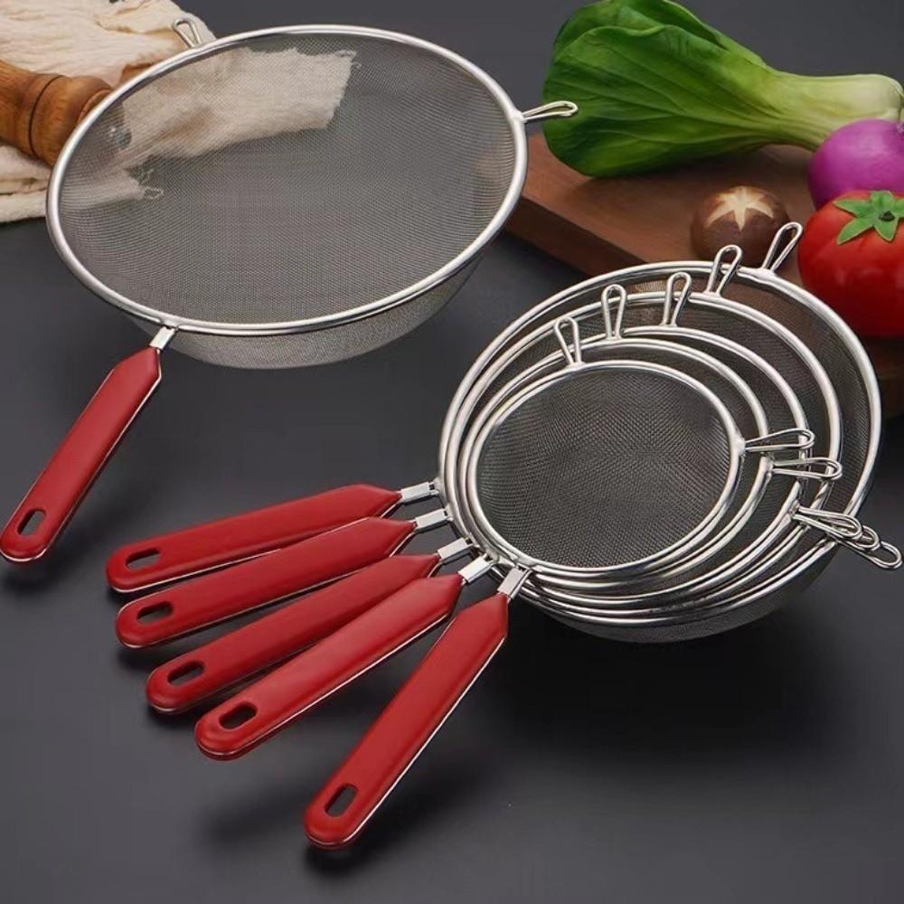 14 16 18 20 22cm Matcha-sikt Rustfritt stål Tesil Ny Finmasket sil for Kjøkken