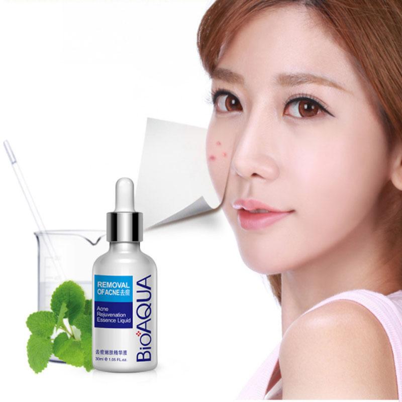 Bioaqua Essence traitement de l'acné, élimine les points noirs, crème blanchissante, contrôle du sébum, rétrécit les Pores, élimine les cicatrices d'acné, soins du visage