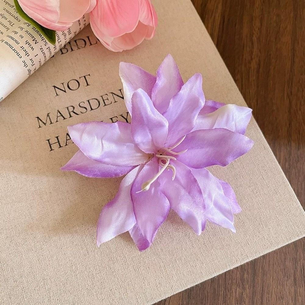 Silk Lily Lily Flower Hair Clip Simulation Flower Flower Shark Clip  Hair Accessories