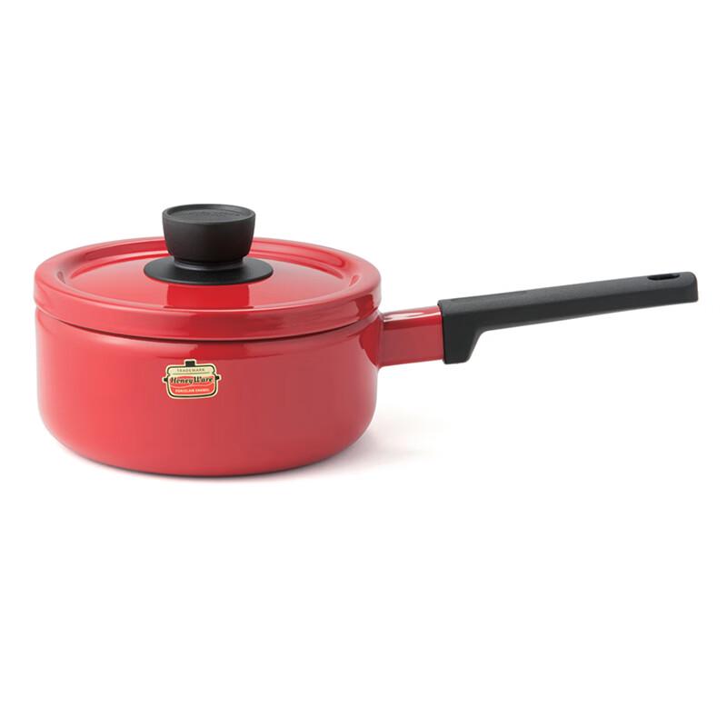 FUJIHORO Enamel Single Handle Saucepan