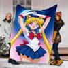 1pc Sailor Moon Theme Blanket - Digital Print, Polyester, Cozy for All Seasons, Perfect for Outdoor, and Travel