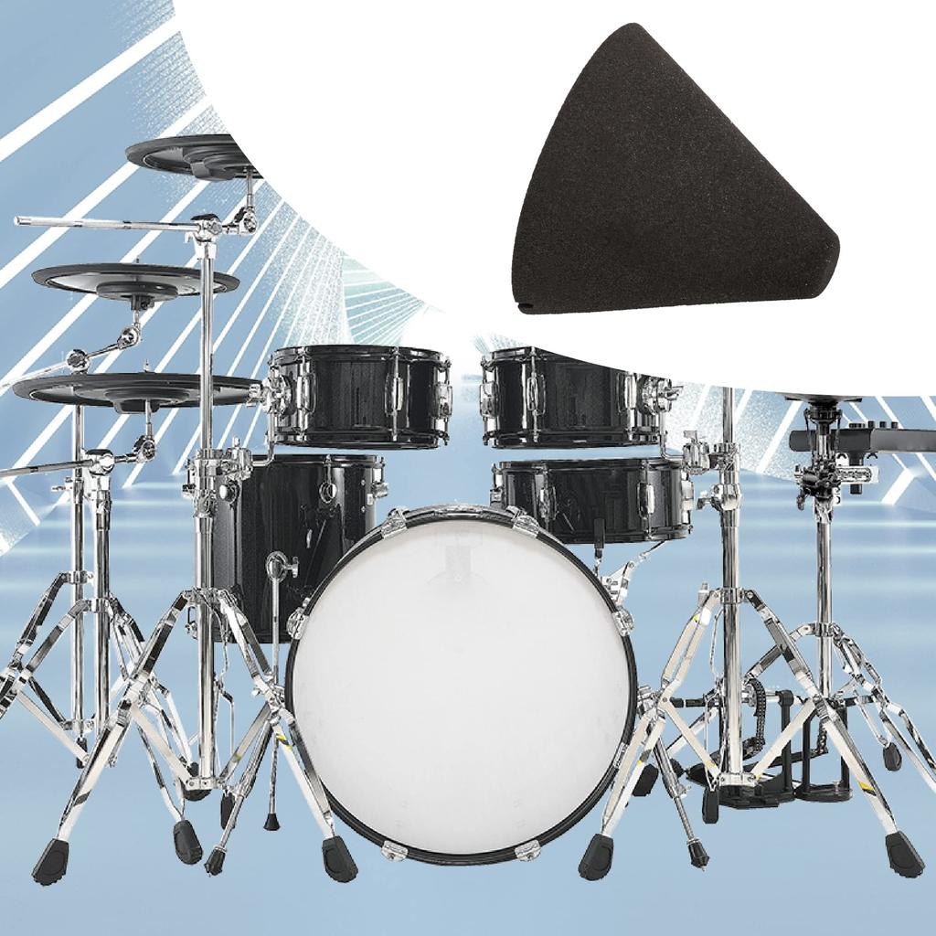 Yibuy 4-Piece Replacement Piezo Trigger Foam Cone Set for Electronic Drums, 35mm X 37mm, Black