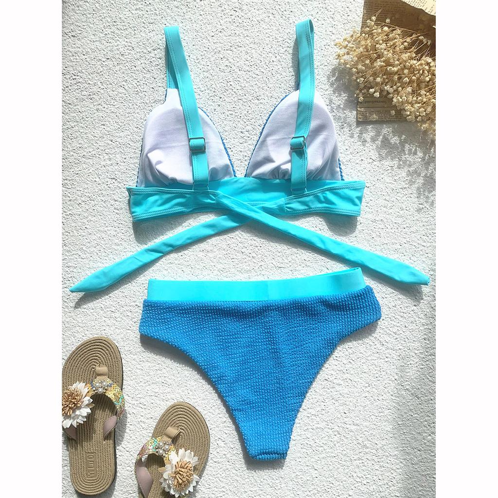 Push Up Bikini Brazilian Sexy Biquinis High Waist Women Swimsuit Female Swimming Suit Beachwear Swimwear Ribbed Bikinis Set