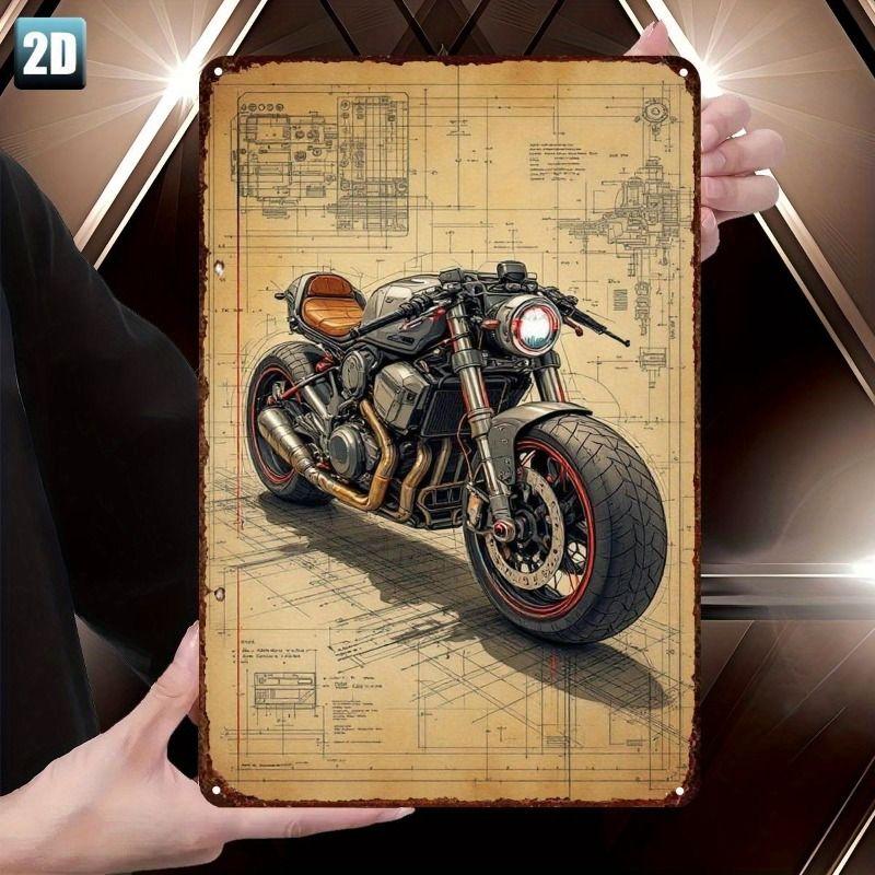 Automotive Metal Decorative Painting: Gifts for Car Lovers Garage Home Style