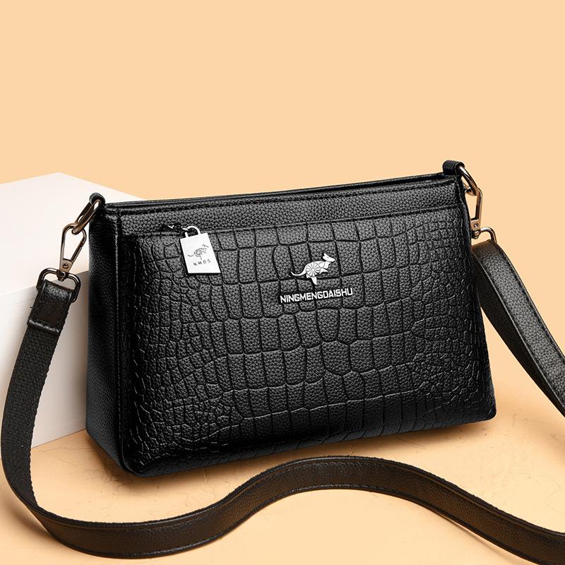 High-end and Elegant Women's Bag, Fashionable and Simple Commuting Single-shoulder Bag, Retro Stone Pattern Crossbody Bag