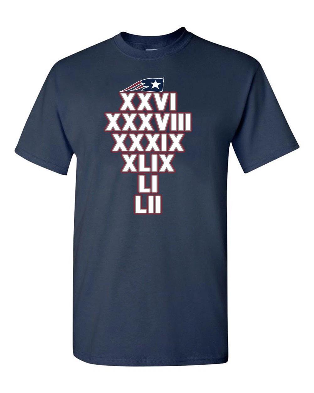 Tom Brady New England Patriots 6 Super Bowls Shirt XXXL