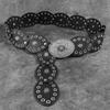 Wide Belt For Women Grommet Waist Chain Belt Discs Chain Belly Chain For Dress Western Oval Belt Waist Chain