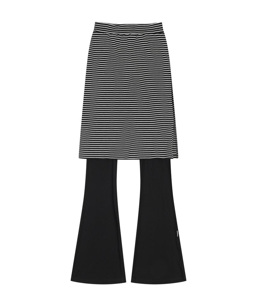 Ordinary Holiday Skirt Layered Jersey Pants [Black]