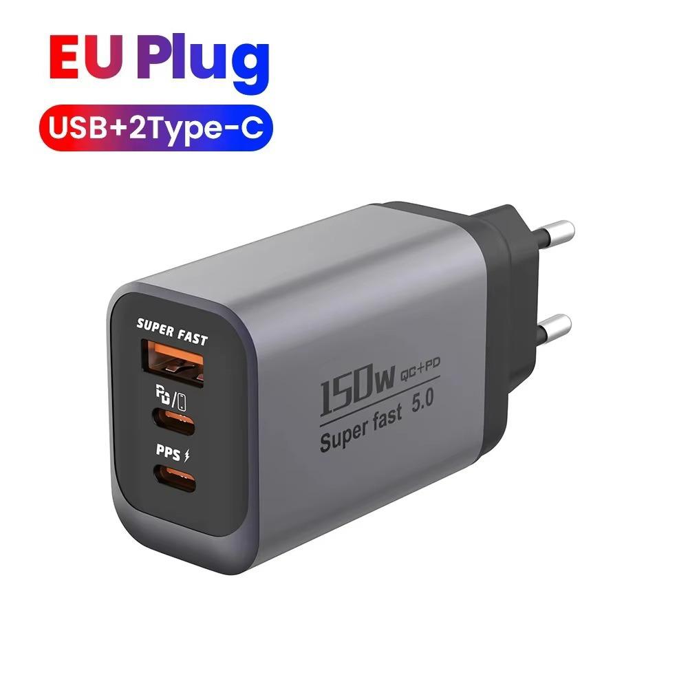 USB A+C Phone Charger Adapter Multi Ports Quick Charge Adapter for Huawei/Xiaomi/Samsung