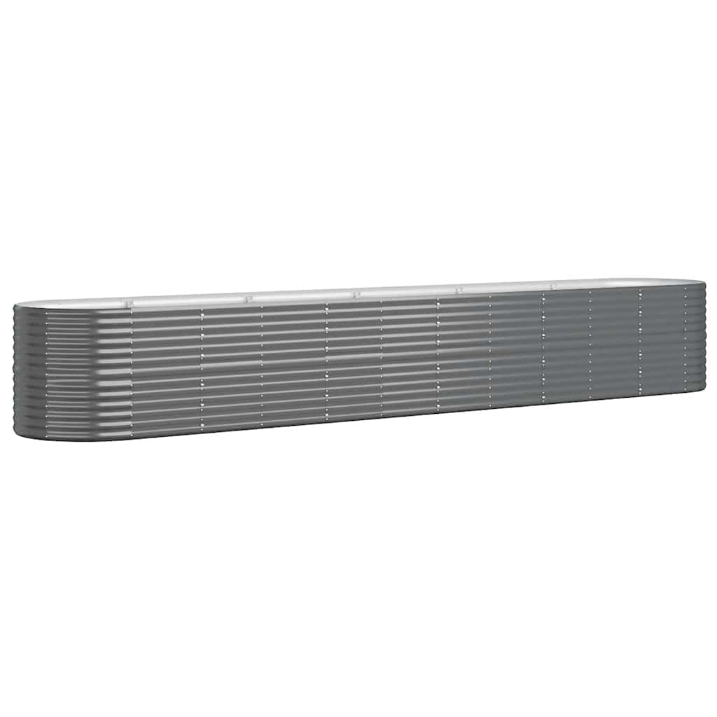 Raised Garden Bed Galvanized Steel 440 X 80 X 68 Cm Anthracite