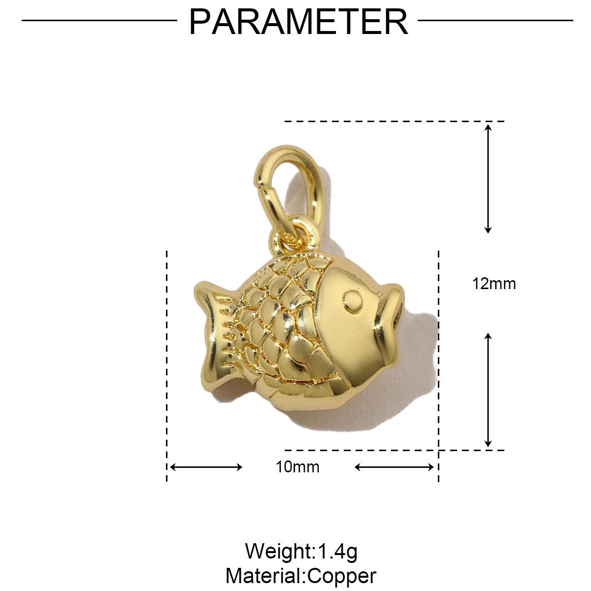 

3pcs/Lot Cute Coper Zircon Crab Turtle Bracelet DIY Charms Women Gold Color Tail Dolphin Necklace Pendant Octopus Shell Jewelry