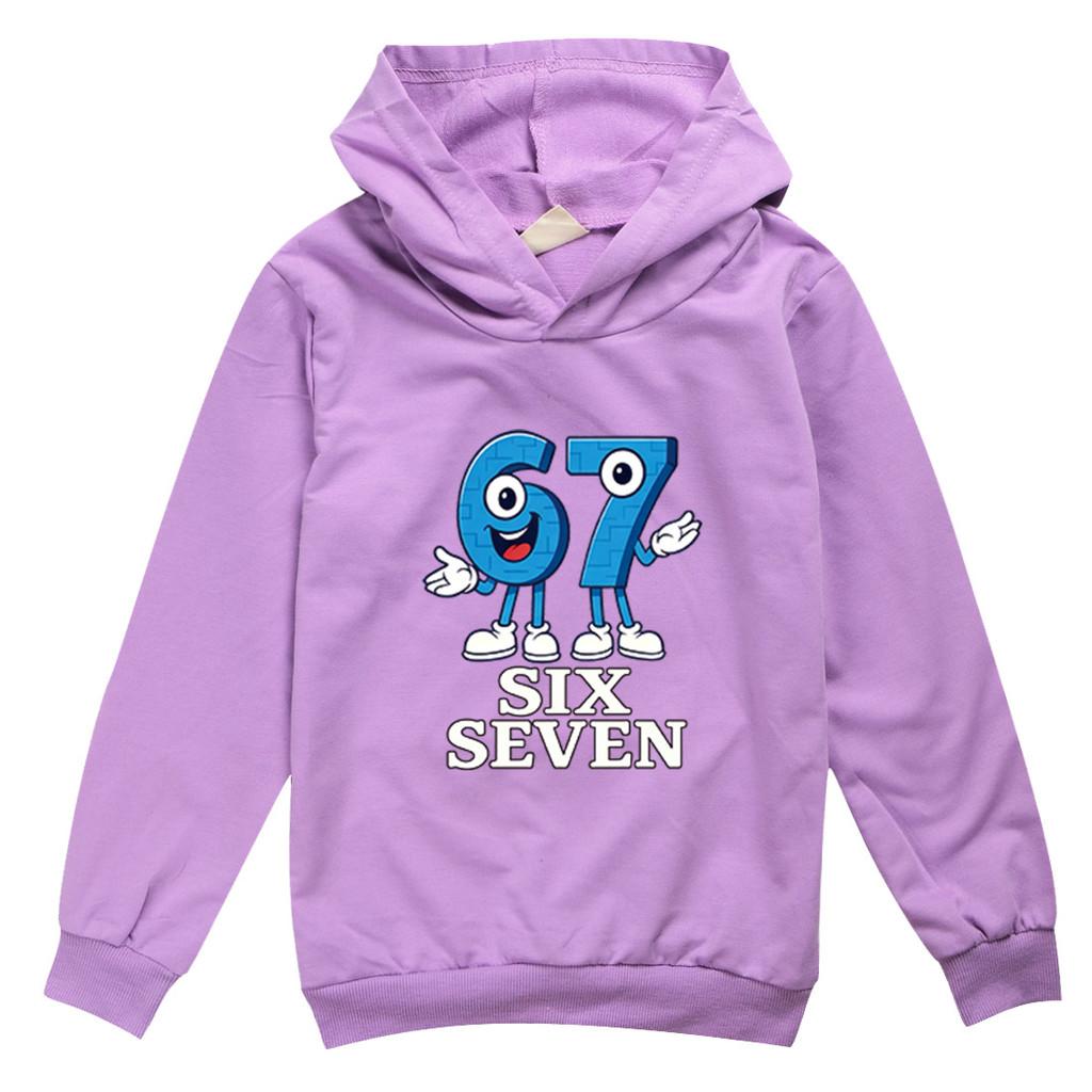 9194 Dětská Chlapecká Dívčí Ukrást Mozkovou Hnilobu 67 Šest Sedm Potištěná Ležérní Mikina s Dlouhým Rukávem