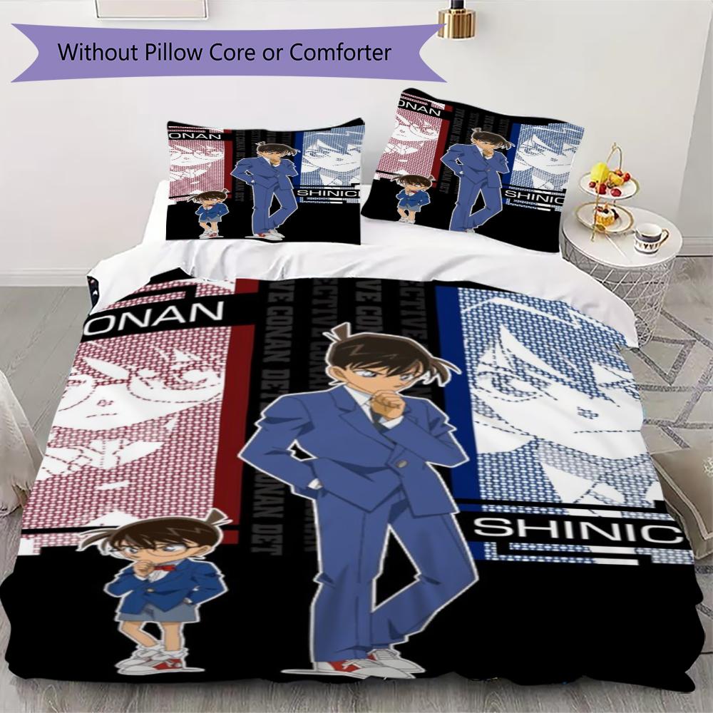 Detective Conan Glass Dual Identity Threepiece Set Without Core 1 Duvet Cover 2 Pillowcase Without Core Christmas Birthday Gift Bedding Set