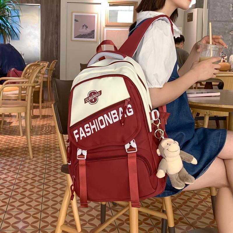 Школьный рюкзак для ученика средней школы Женский рюкзак большой вместимости зелёный — фото 4