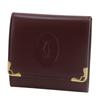 CARTIER Must Line Coin Purse Bordeaux Calfskin unisex Used