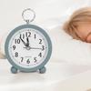DOACT Desk Clock, Mediterranean Style Table Clock, Silent Alarm Clock with Loud Alarm, Easy To Read Time, for BedroomLiving RoomInterior Decoration
