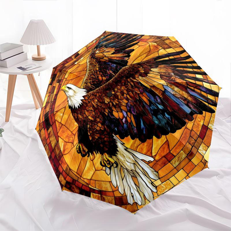 Colorful Animals Pattern, Automatic Folding Umbrella, Portable and Foldable Design, 8 Ribs, a Christmas or Birthday Gift.