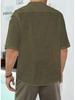 2023 Men's Mid-Sleeve Casual Linen Shirt: Comfortable European & American Style
