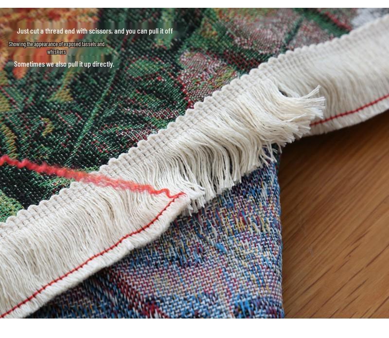 Bohemian Cotton Thread Nordic Table Runner: Retro American Country Mori Style for Coffee Table & TV Cabinet