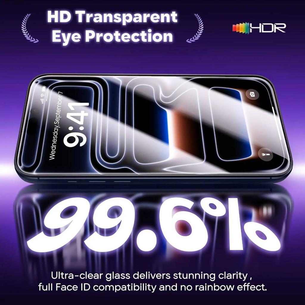 1-4 Stück Displayschutzfolie 17 Max Air 17Pro 9H Gehärtet Für Iphone 11 12 13 14 15 16 Pro 14Plus Glas