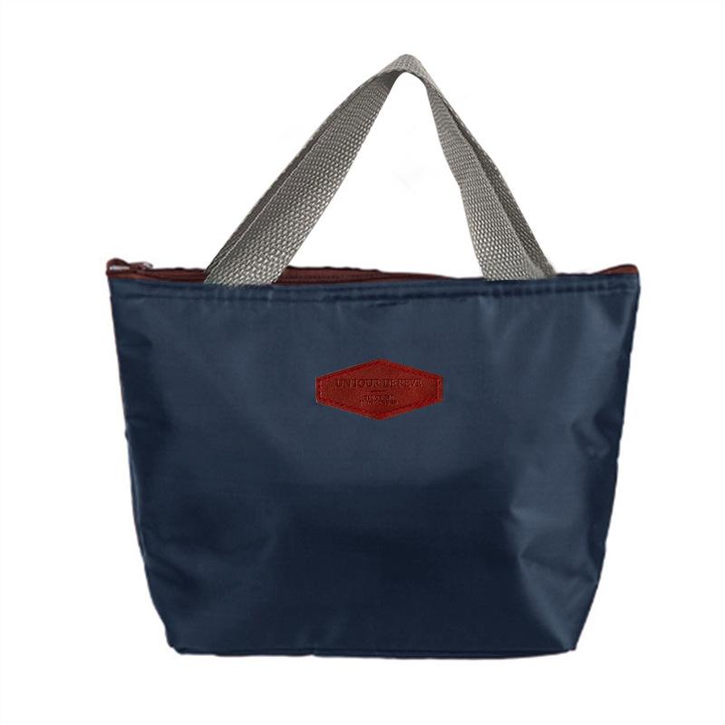 Lunch Box Camping Picnic Lunch Bag Solid Color Portable Insulated Refrigerated Cold Food Cooler Thermal Bag Handbag Hot