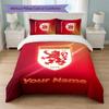 Set Biancheria da Letto Personalizzato Middlesbrough FC con Nome Testo 1 Copripiumino + 2 Federe Logo Calcio Regalo Personalizzato per Occasioni Speciali Decorazione Camera da Letto