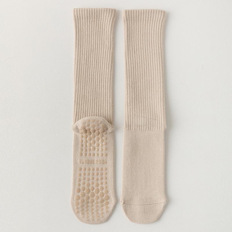 Yoga Socks, Women's Mid-calf Socks, Professional Fitness Pilates Socks, Silicone Anti-slip Sports Long Socks, Sweat-absorbing Cotton Socks