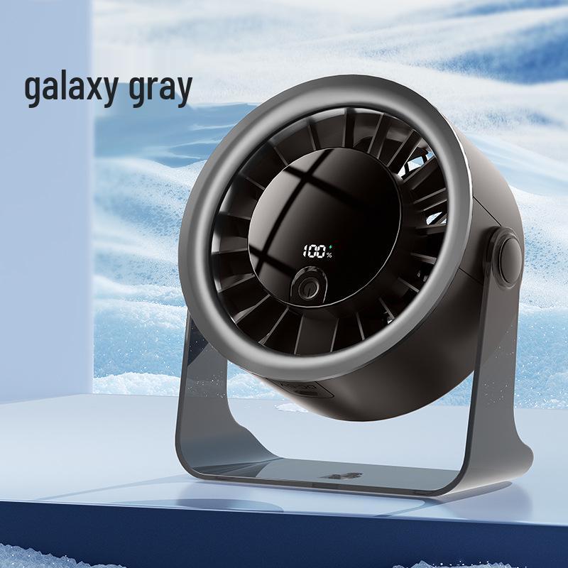 

Transparent USB-Charging Desktop Fan with Digital Display, 100 Speeds, Wall-Mountable for Office, Dorm, or Home Circulation. Standard Size
