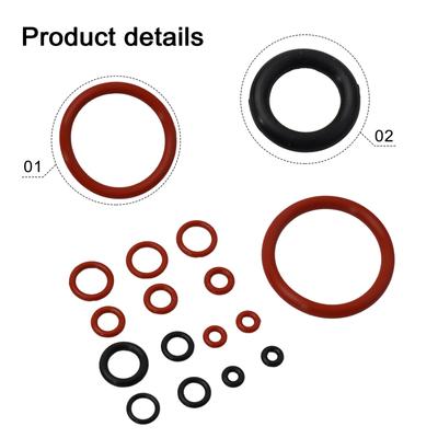 15pcs Coffee Machine Sealing O-ring Gasket For Saeco For Gaggia ORing Kit Brewing Group Spout Connector Coffee Machine Accessory