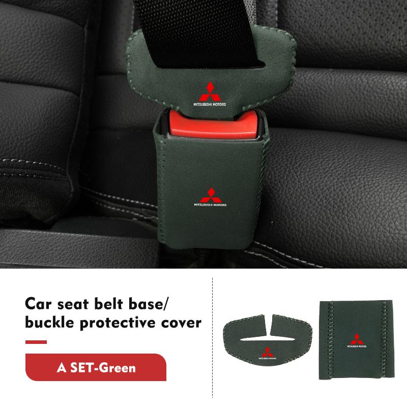 

Car Seat Belt Buckle Clip Protector Suede Anti-Scratch Cover Auto Accessories For Mitsubishi Outlander Pajero Sport Lancer EX