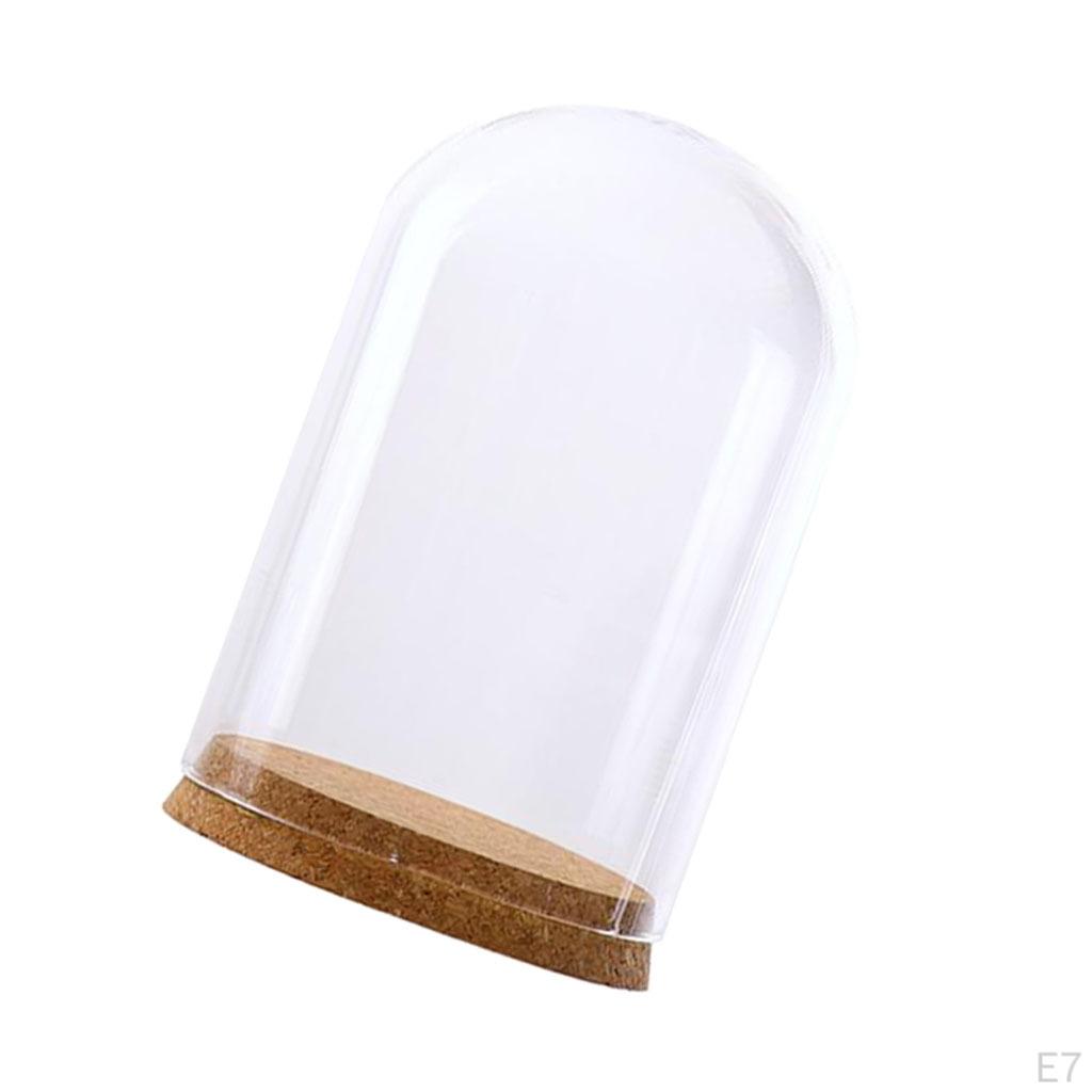 Cloche Bell Jar with Wooden Cork Base Wedding Christmas