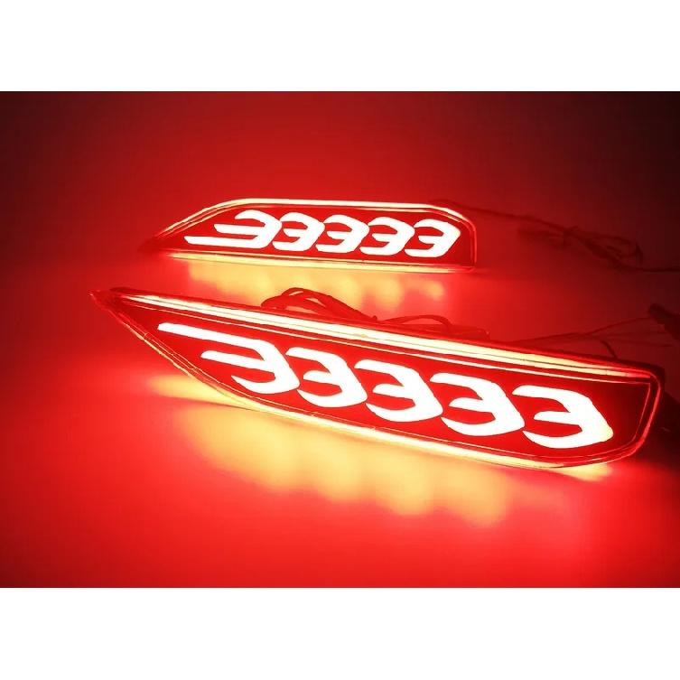 2PCS Reflector For Mitsubishi xpander 2017 2018 Tail Rear Bumper Light Lamp LED Rear Bumper Brake Light Lamp