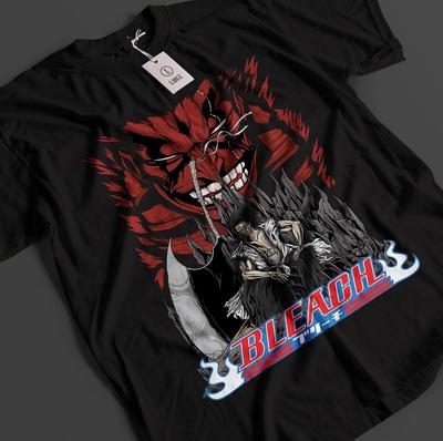 Maglietta Anime Bleach Maglietta Zaraki Kenpachi Maglietta Ichigo Bankai Maglietta Aizen Maglietta Unisex