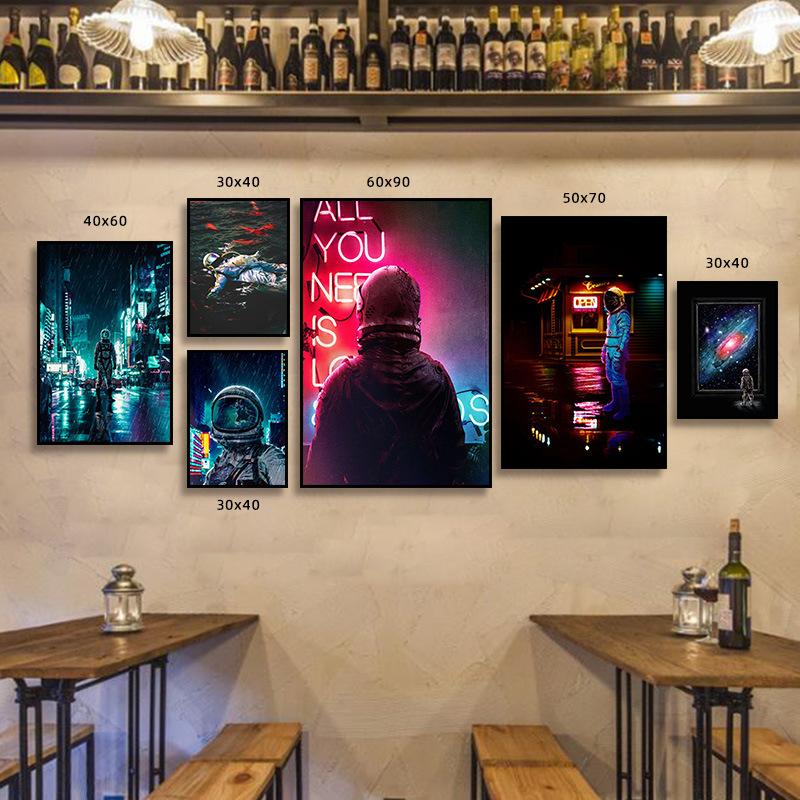 Weltraum-Astronauten-Leinwand-Poster, Druck, moderne Wandkunst, Bild für Wohnzimmer, Heimdekoration, Cuadros