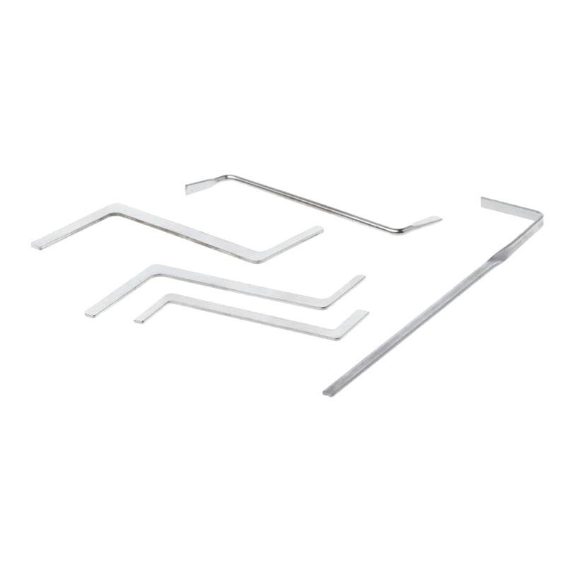 Double Row Tension Wrench Tool 5 Pieces Stainless Steel Removal Hooks Lock Extractor Set Workmanship Design Wrench Tool