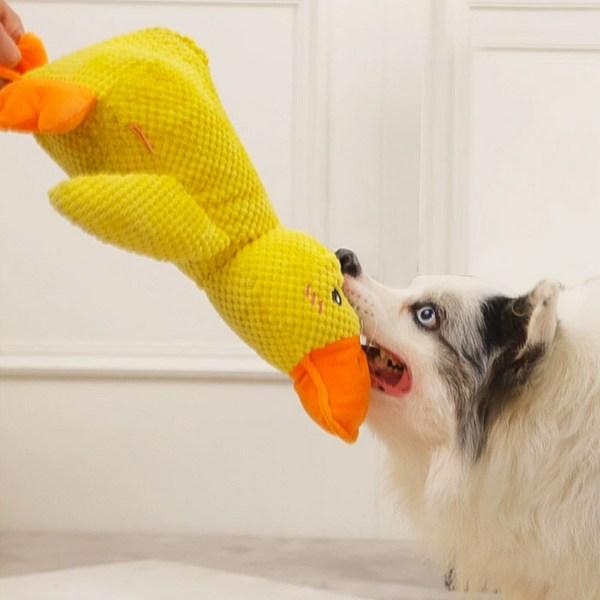 Dingdongpet Pet Quack Quack Giant Duck Attachment Doll, Yellow, 1 Piece