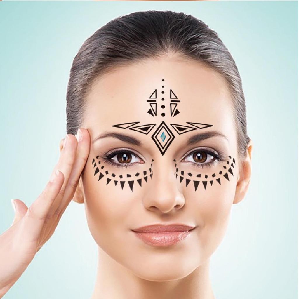 Waterproof Halloween Face & Body Temporary Tattoo Stickers for Makeup & Decoration