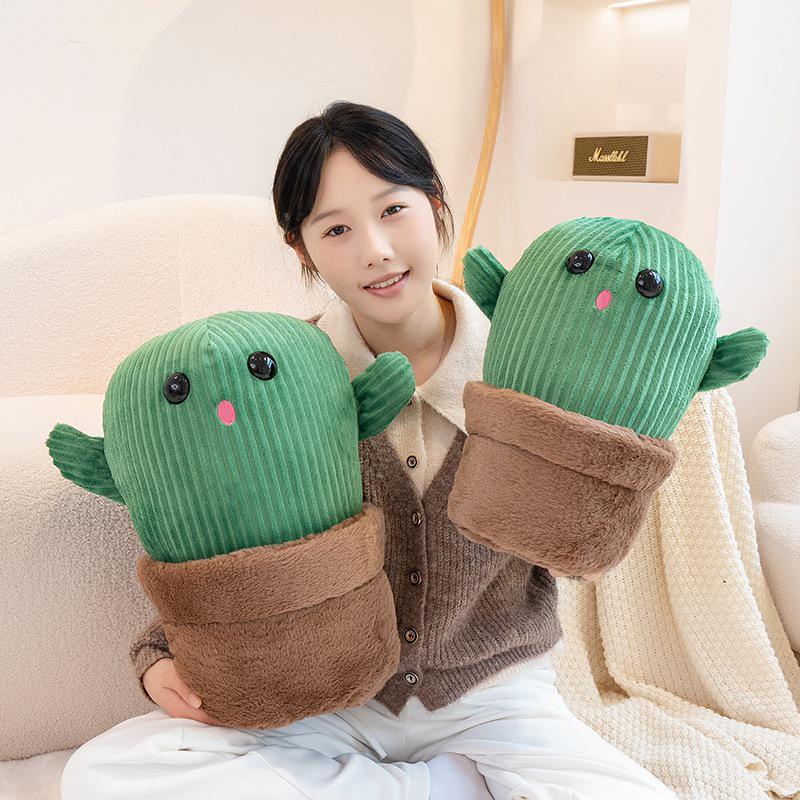 Cactus Plush Toy - Potted Plant Cloth Doll for Desktop Decoration and Birthday Gift for Women