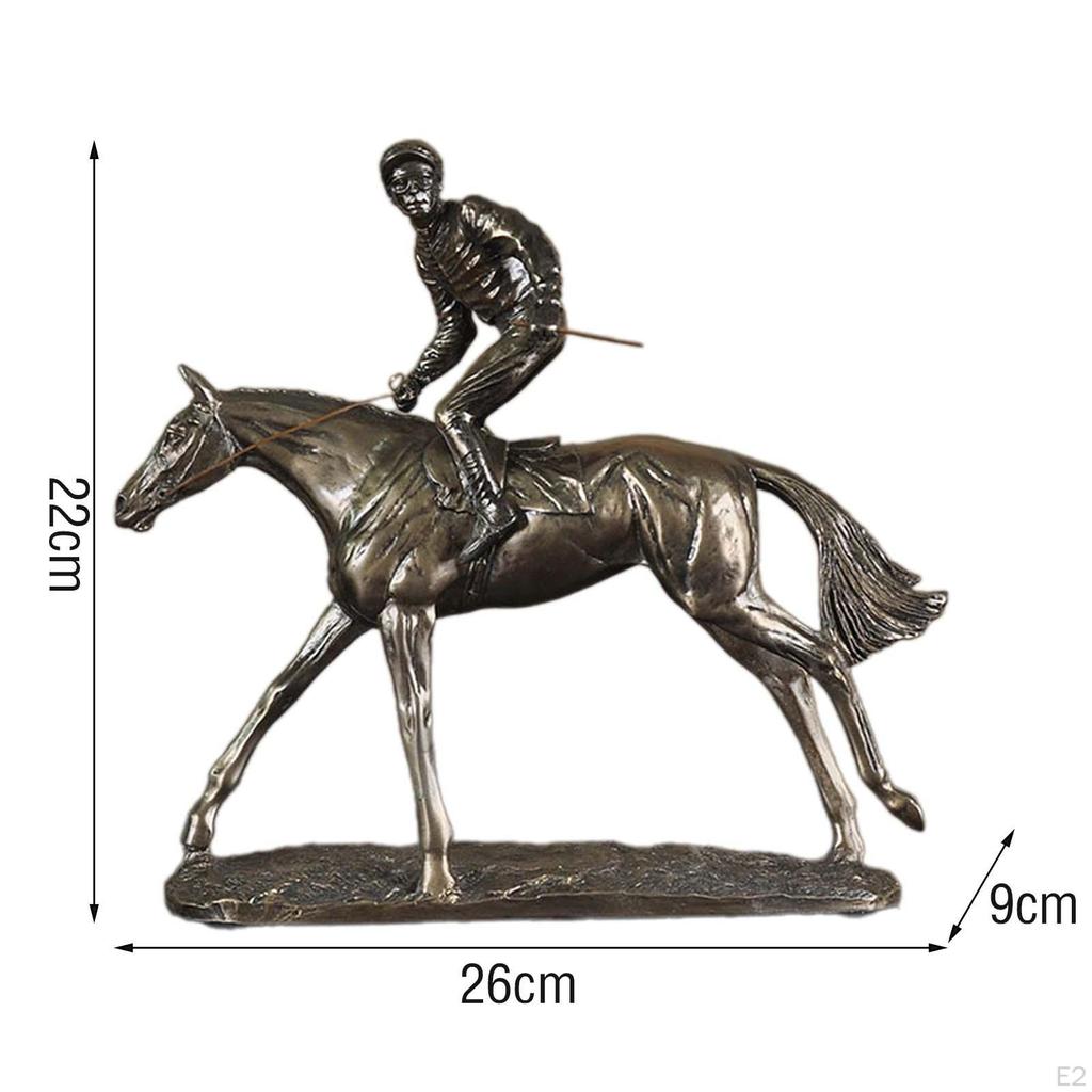 Western Cowboy Statue Single Horse Riding Figurine Desktop Collection Artwork Horseback