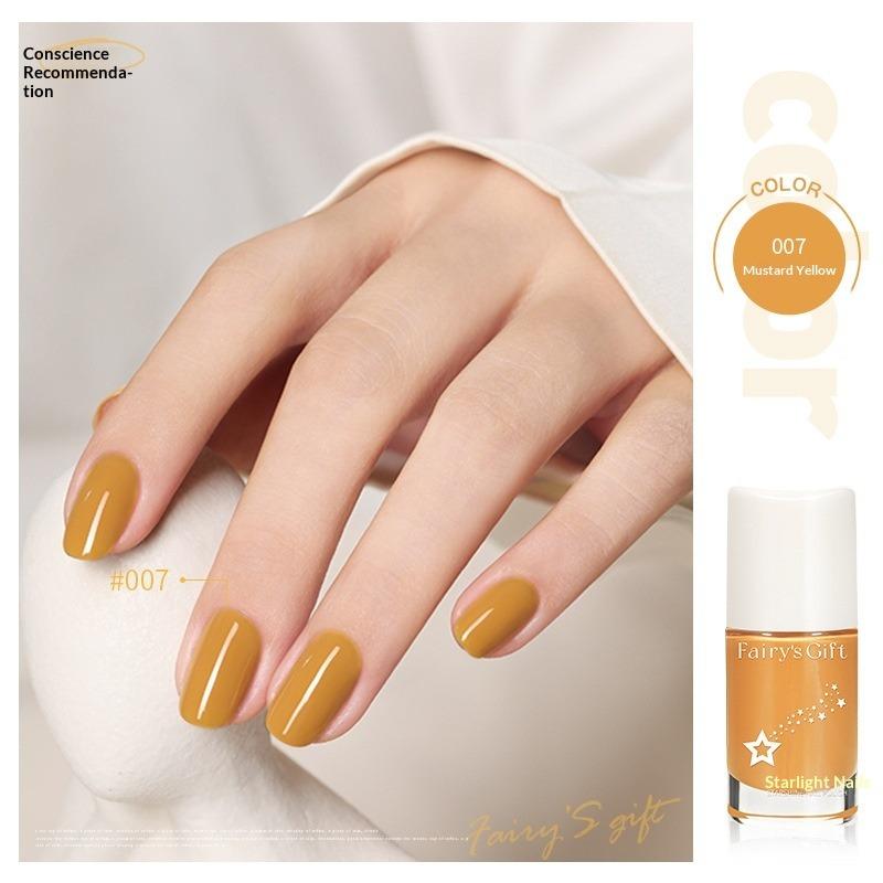 No-bake, Non-peelable, Long-lasting, Quick-drying, Waterproof, Colorfast, Oil-proof, and Waterproof Nail Polish.