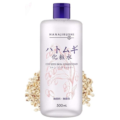 Hanajirushi Hatomugi Lotion 500ml for Face and Whole Body, Unscented, Highly Moisturizing Lotion for Men/women's, Refreshing Type, Transparent Skin