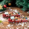 Santa Claus Christmas Train Ornament Home Desktop Window Resin Crafts Christmas Decoration