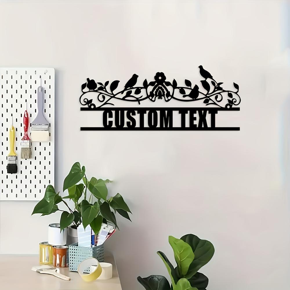Personalisierte Metallwandkunst Vintage Blechschild für Vogelliebhaber Benutzerdefinierter Familienname Heim Außenbereich Dekor