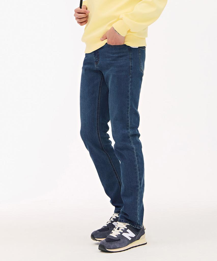 CHASECULT Men'S Hidden Banding Slim Denim Pants - Blue