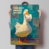 Duck Your Butt Napkins Poster Individuell Vintage Metallschilder Wandkunst Retro Blechschild für Zuhause und Dekoration Zimmer Man Cave