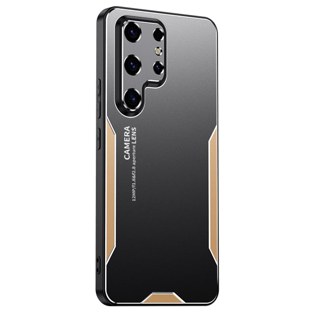 For Samsung Galaxy S24 Ultra Matte Case Scratch-proof Aluminium Alloy+TPU+PC Phone Back Shell